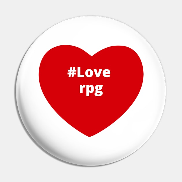 Love Rpg - Hashtag Heart Pin by support4love