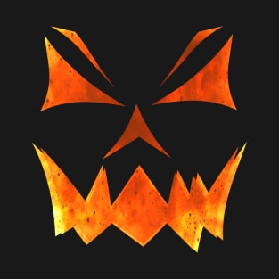 Pumpkin Face Crazy Halloween Pumpkin Jack-O Lantern - Toothy Grin - Scary Glow Smile T-Shirt