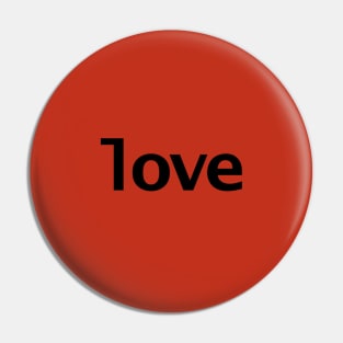 Love Minimal Typography Black Text Pin