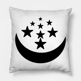 Half moon and stars design Pillow