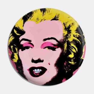 Marilyn Monroe Abstract Warhol Style Sketch Print Pin