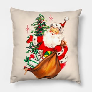 Mid-Century Modern Santa Pillow