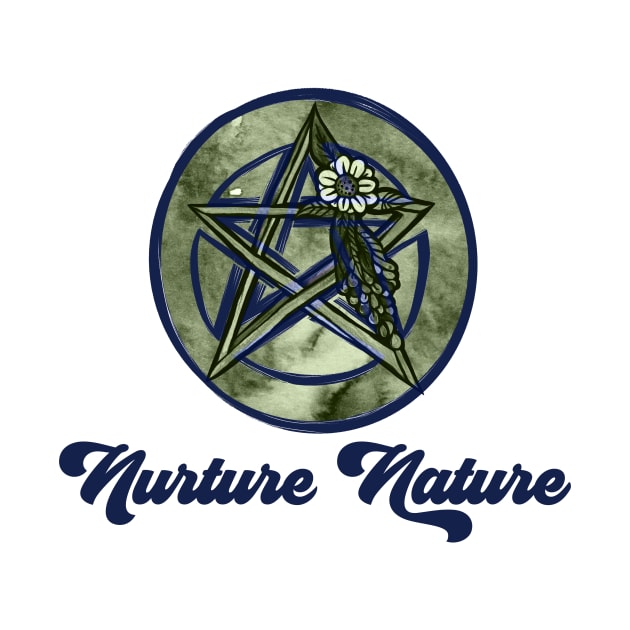 Nurture Nature Green Pentacle by bubbsnugg