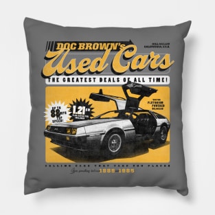 Doc Brown's Used Cars Pillow