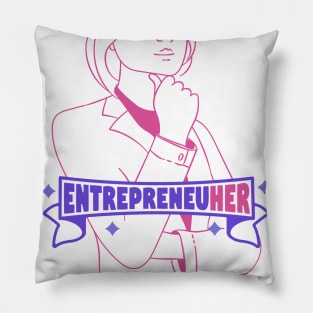 Entrepreneuher | Proud Mompreneur | Inspiring Mom Quote | Mothers Day Gifts | Mom Gift Ideas Pillow