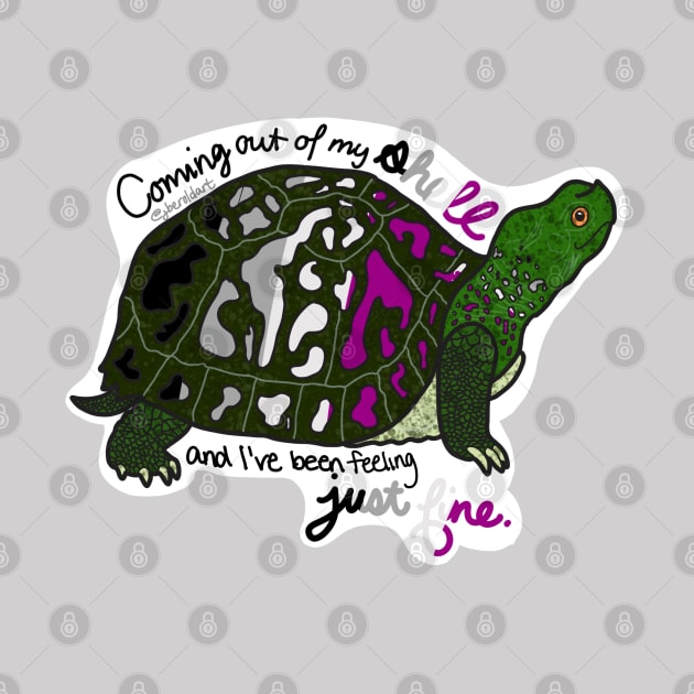 Asexual Pride Turtle by jberoldart