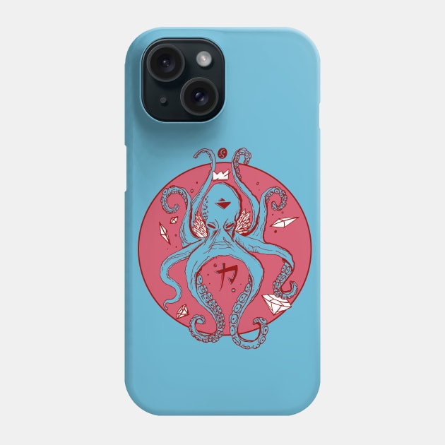 Pastel Tones Crown Octopus Phone Case by kenallouis