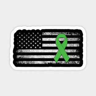 Lymphoma Cancer Awareness Classic American Flag Magnet