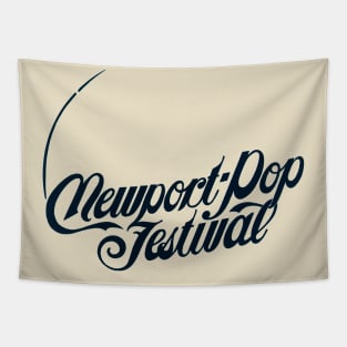 newport pop festival typography graphic Tapestry