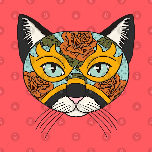 Lucha Libre Mask Cat by Tamara Lance