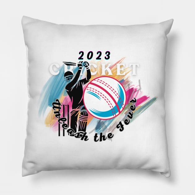Men's Cricket World Cup Pillow by gh_sachintha