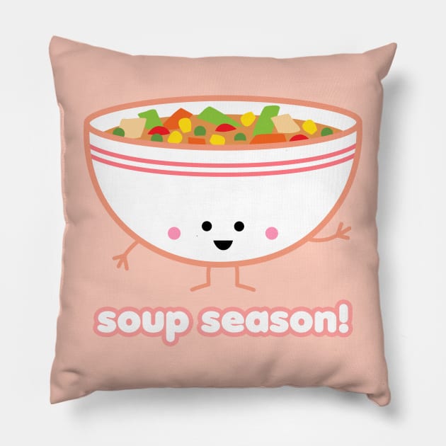 Soup Season! | by queenie's cards Pillow by queenie's cards