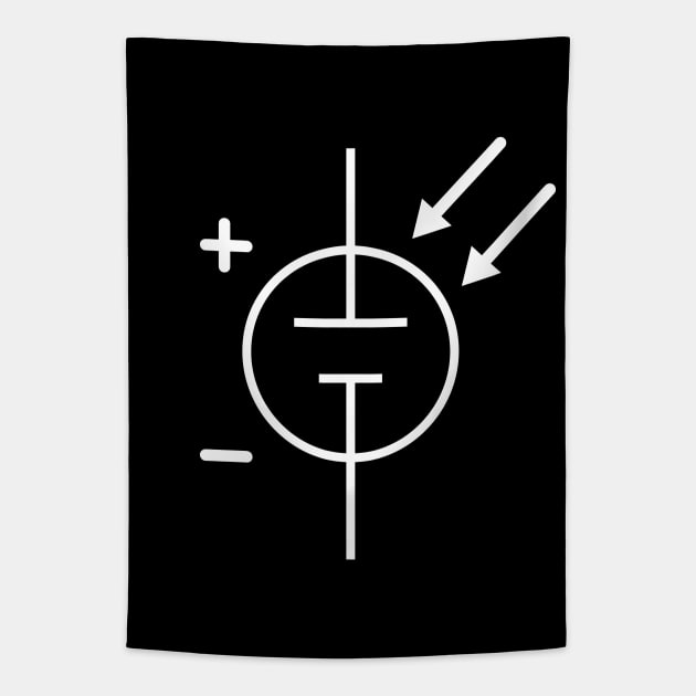 Solar Cell Schematic Symbol Electronics Tapestry by Huhnerdieb Apparel