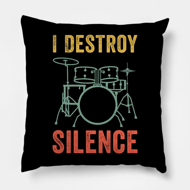 Drummer Saying For A Percussionist And Drummer Pillow by MadeByBono