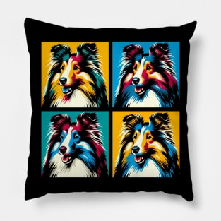 Shetland Sheepdog Pop Art - Dog Lover Gifts Pillow