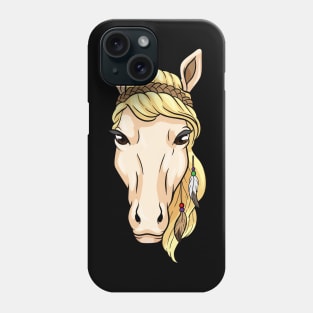 Horse with Earrings & Headband Phone Case