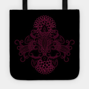 Minimalist Medallion Flower art-Sacred Mandala Flower Tote