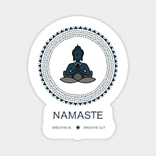 Namaste, Breathe In, Breathe Out Meditation Magnet