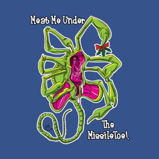 MEAT ME UNDER THE MISSILETOE FACE HUGGER T-Shirt