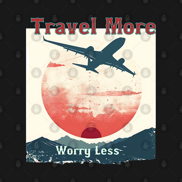 Travel More, Worry Less by Printashopus