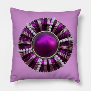 Spiral pink with pearls Pillow