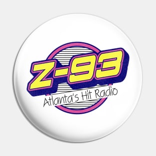 Z 93 Atlanta Hits Retro Defunct Radio Station Pin