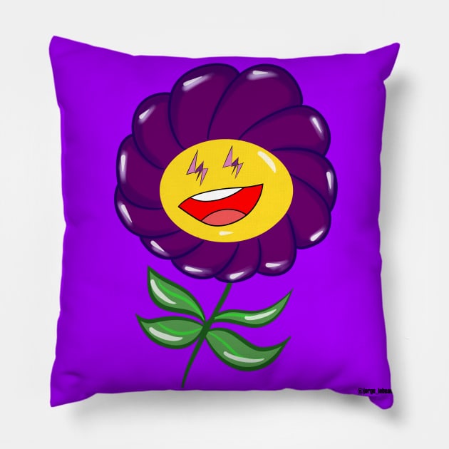 Morado sunflower ecopop Pillow by jorge_lebeau