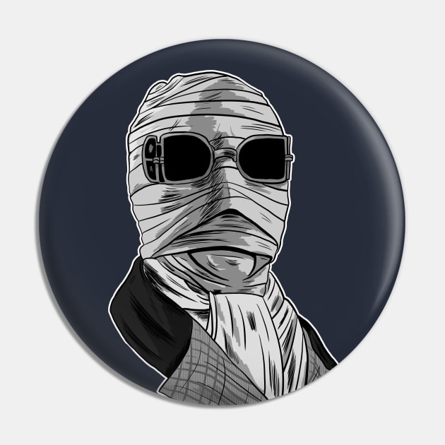 The Invisible Man Pin by Black Snow Comics