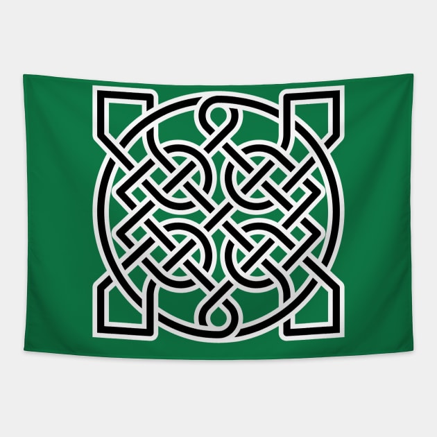 Celtic Ornamental Knot Geometric Design 3 Tapestry by taiche