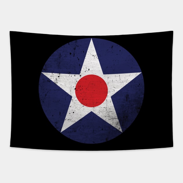 Vintage USAAC Roundel 1919-1941 Distressed Tapestry by Beltschazar