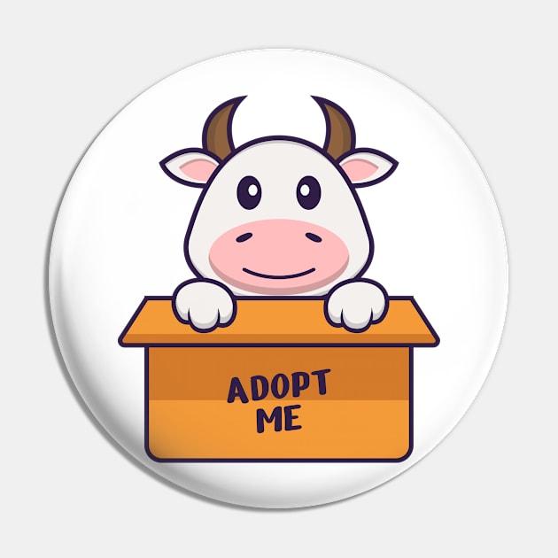 Cute cow in box with a poster Adopt me. Pin by kolega