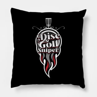 Disc Golf Sniper On Fire Pillow