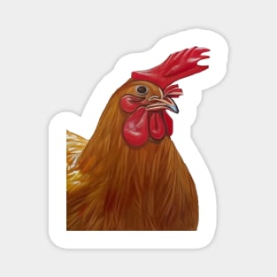 Farmyard Hen Chicken Lady Hen Cut Out Magnet