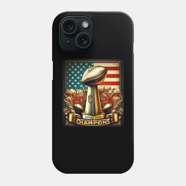 Super Bowl 2024 Tshirt Design Phone Case by hippyhappy