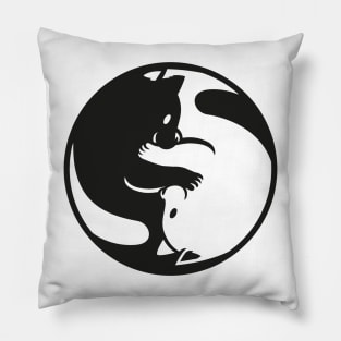 Yin Yang Cat Tao by Tobe Fonseca Pillow