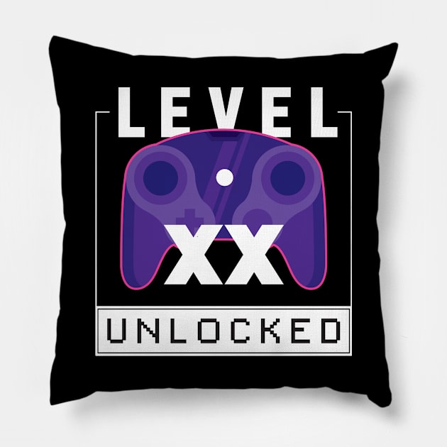 Level XX Unlocked Pillow by JFDesign123