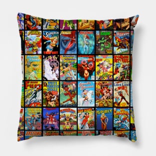 Vintage Female Superhero Comic Book Collection Mask Pillow