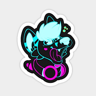 Neon Kjisu Furry Head Magnet