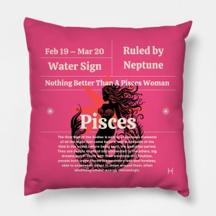 Pisces Mermaid Woman Pillow