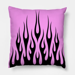 Pink and Black Flames Pillow