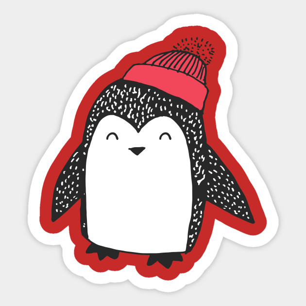 Cute Christmas Penguin In Winter Hat