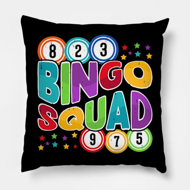 Bingo Squad Birthday, Funny Bingo Lover Pillow by Shrtitude