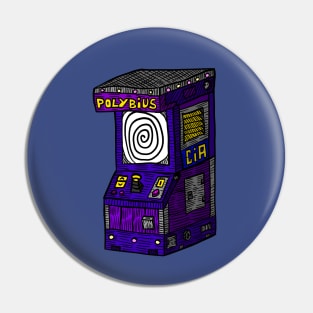 polybius, retro gaming myth. CIA cartoon. Pin