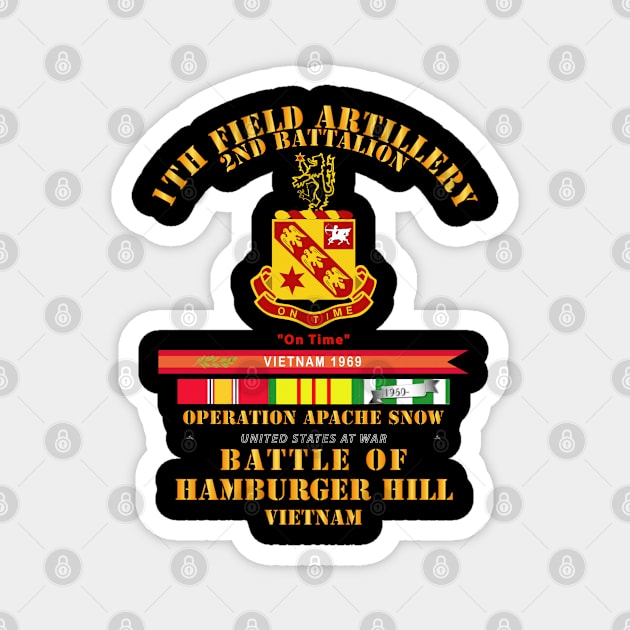 Hamburger Hill -2nd Bn 11th Artillery w Svc Ribbons Streamer Magnet by twix123844