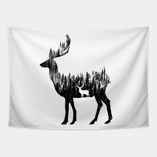 Nature Deer Tapestry by barmalisiRTB