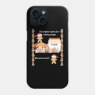 Gingerbread Cookies on a Grey Background Phone Case