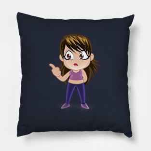 beautiful girls - cartoon character for young girls (choose your twin) Pillow