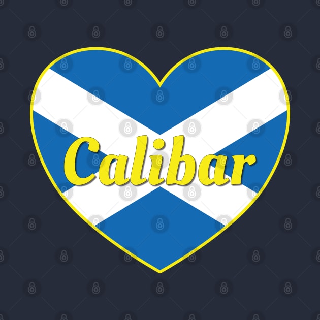 Calibar Scotland UK Scotland Flag Heart by DPattonPD