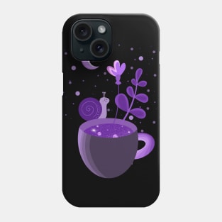 A purple snake in a mug Phone Case