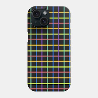 Black Rainbow Check Phone Case